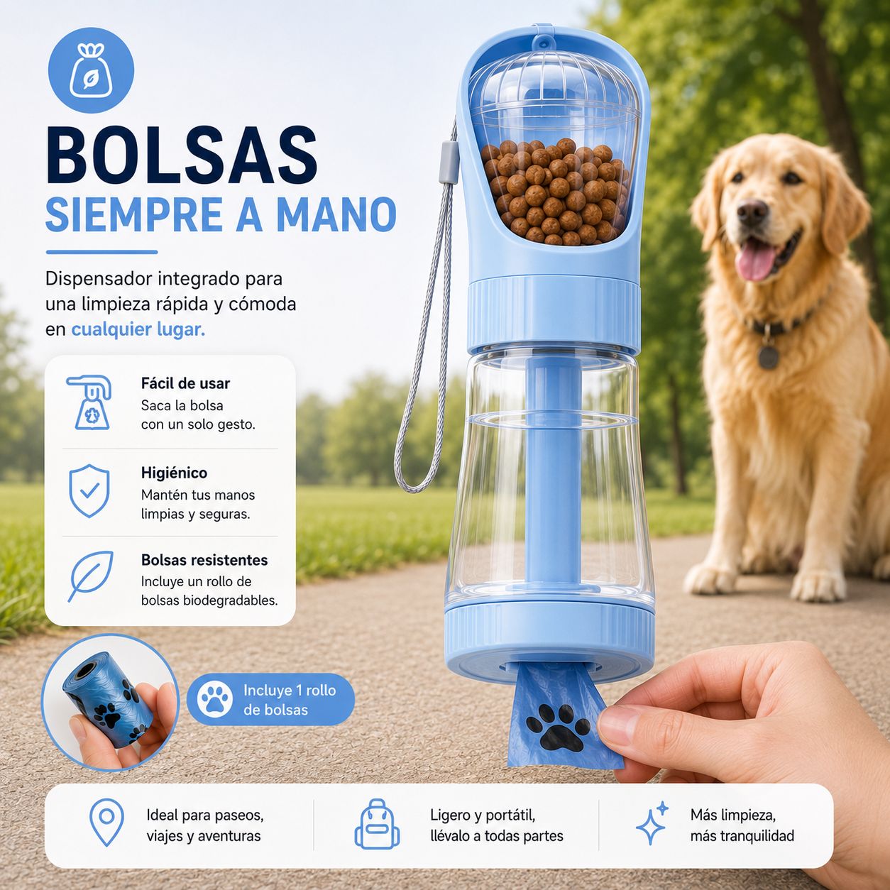 Botella 3 en 1 Tu Perro Siempre Hidratado